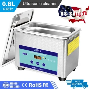 800ml 0.8L Ultrasonic Cleaner Digital Sonic Cleaning Equipment Stainless Steel